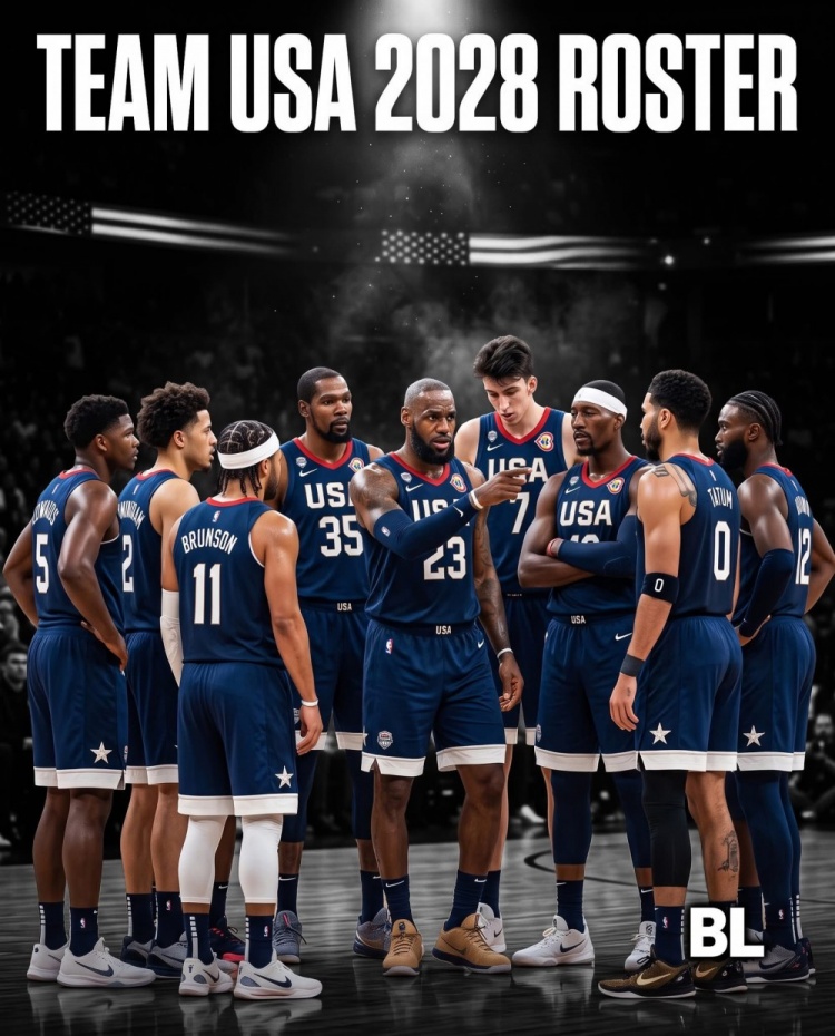 Basketball Ground预测2028奥运美国男篮名单:詹杜领衔,布伦森坎宁安哈利伯顿入选